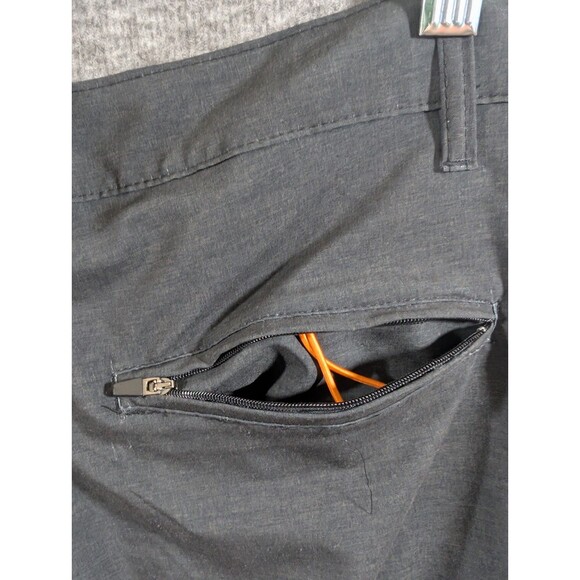Academy Mens Grey and Black Shorts Zipper Pocket Detail Size 32 Casual, Travel - Picture 15 of 16